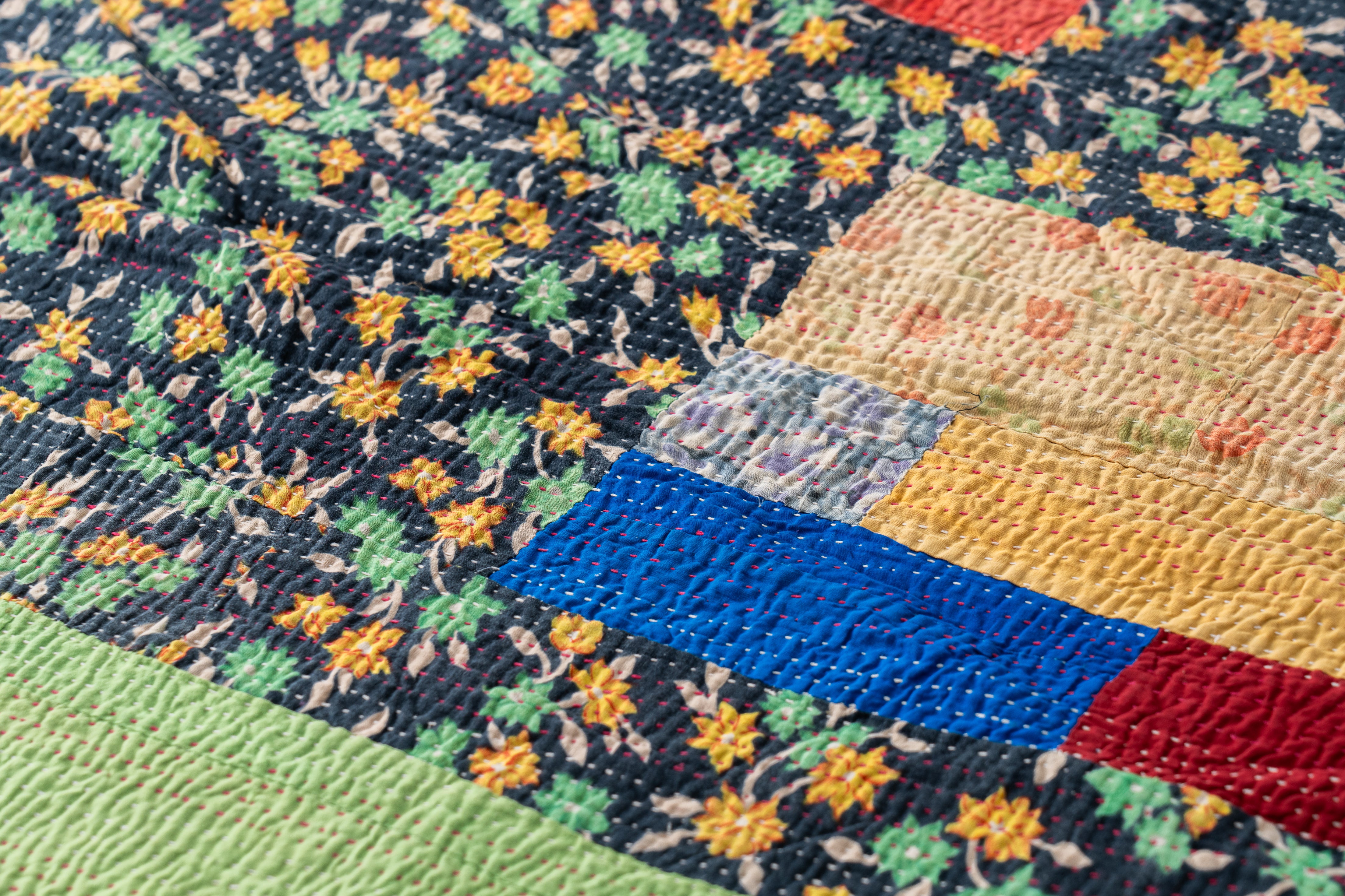 ヴィンテージラリーキルト　カンタキルト Nostalgic Flower ヴィンテージ カンタキルト ラリーキルト | mikodeux