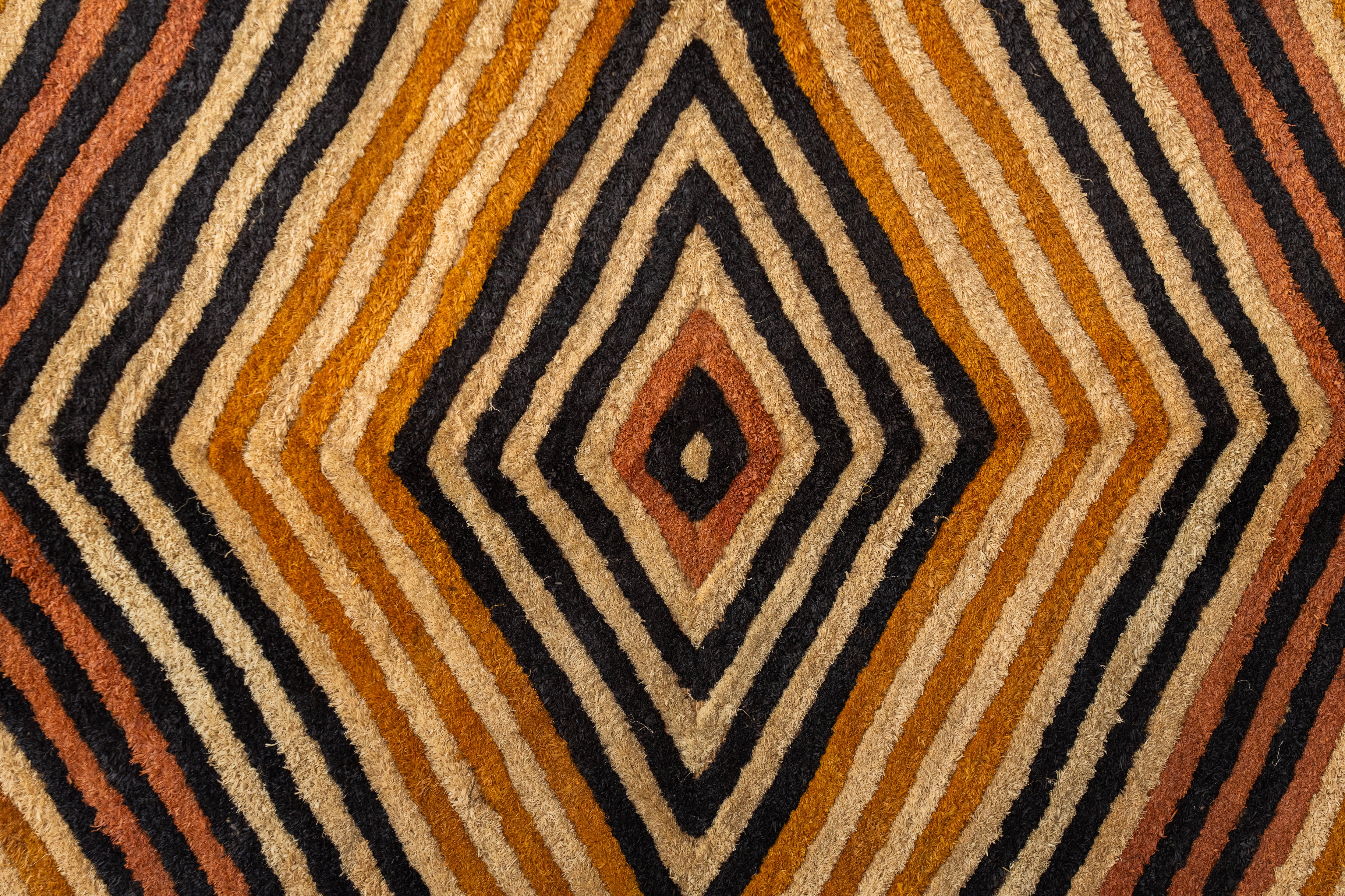 クバ布 クバクロス ビンテージ 1枚 KUBA CLOTH：アフリカの民芸 クバクロス