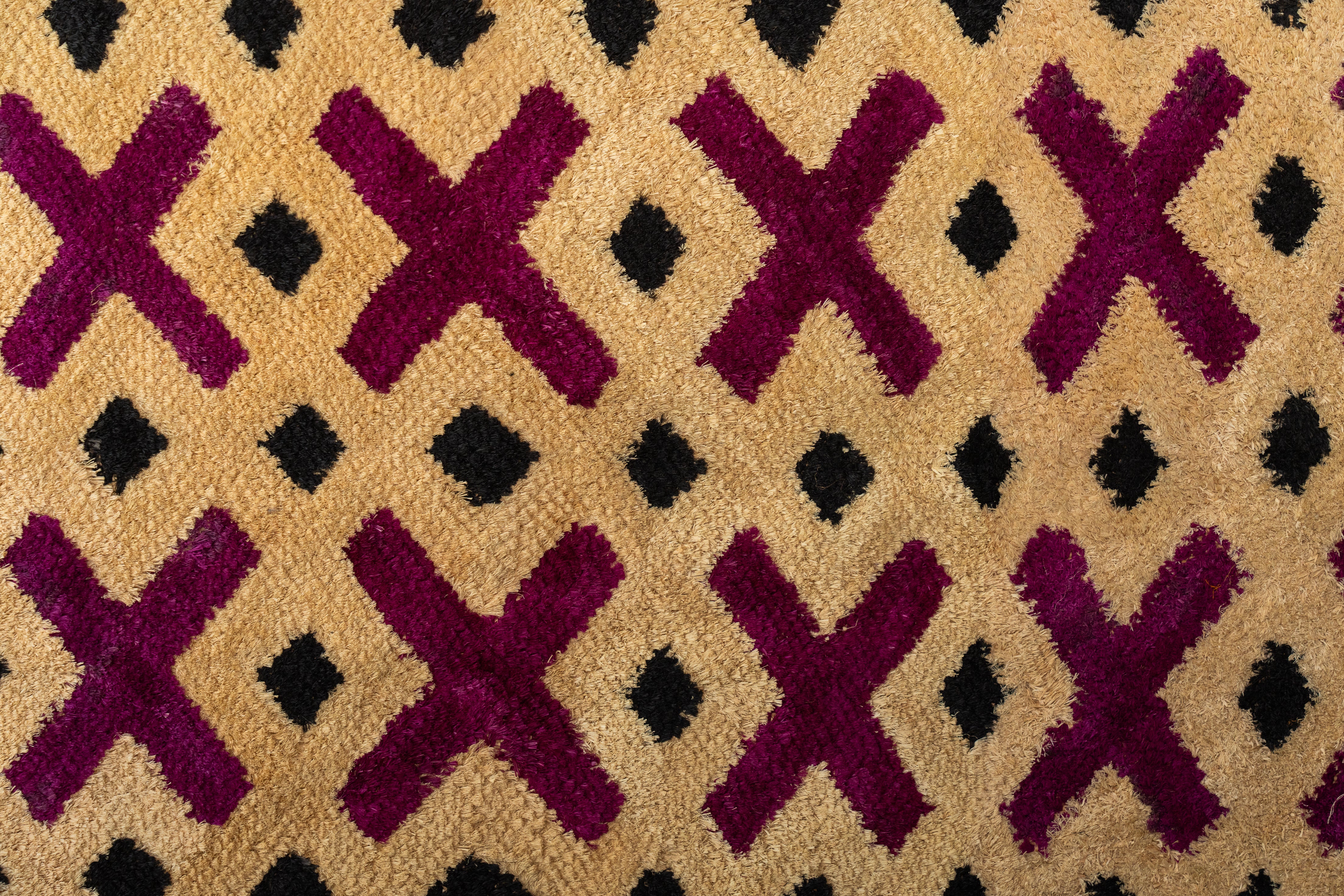 クバ王国伝統のクバクロス-KUBA TEXTILES】クバ布-草ビロード