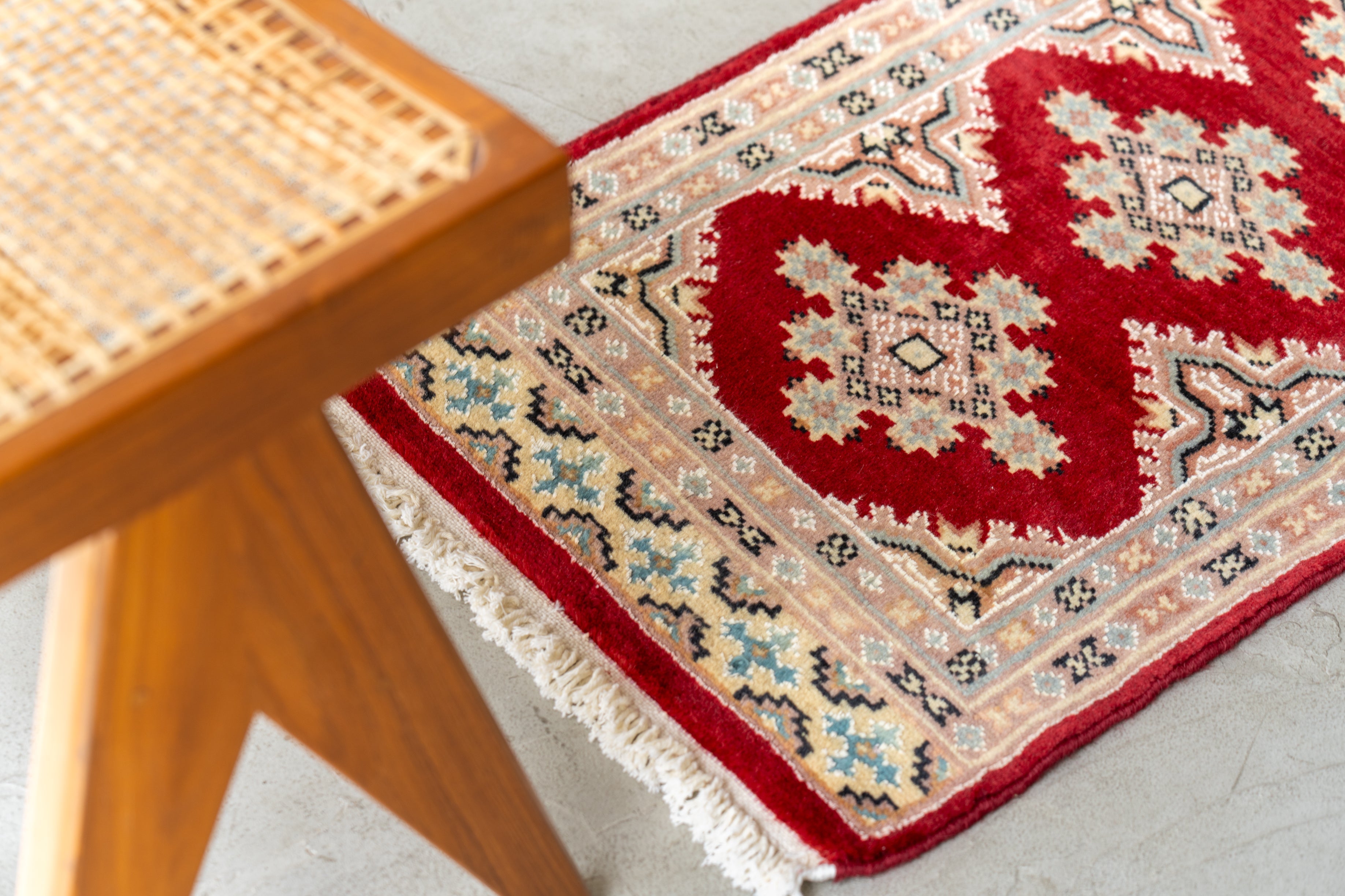 パキスタン産 2000年代 ヴィンテージラグ メダリオン-ヴィンテージラグ