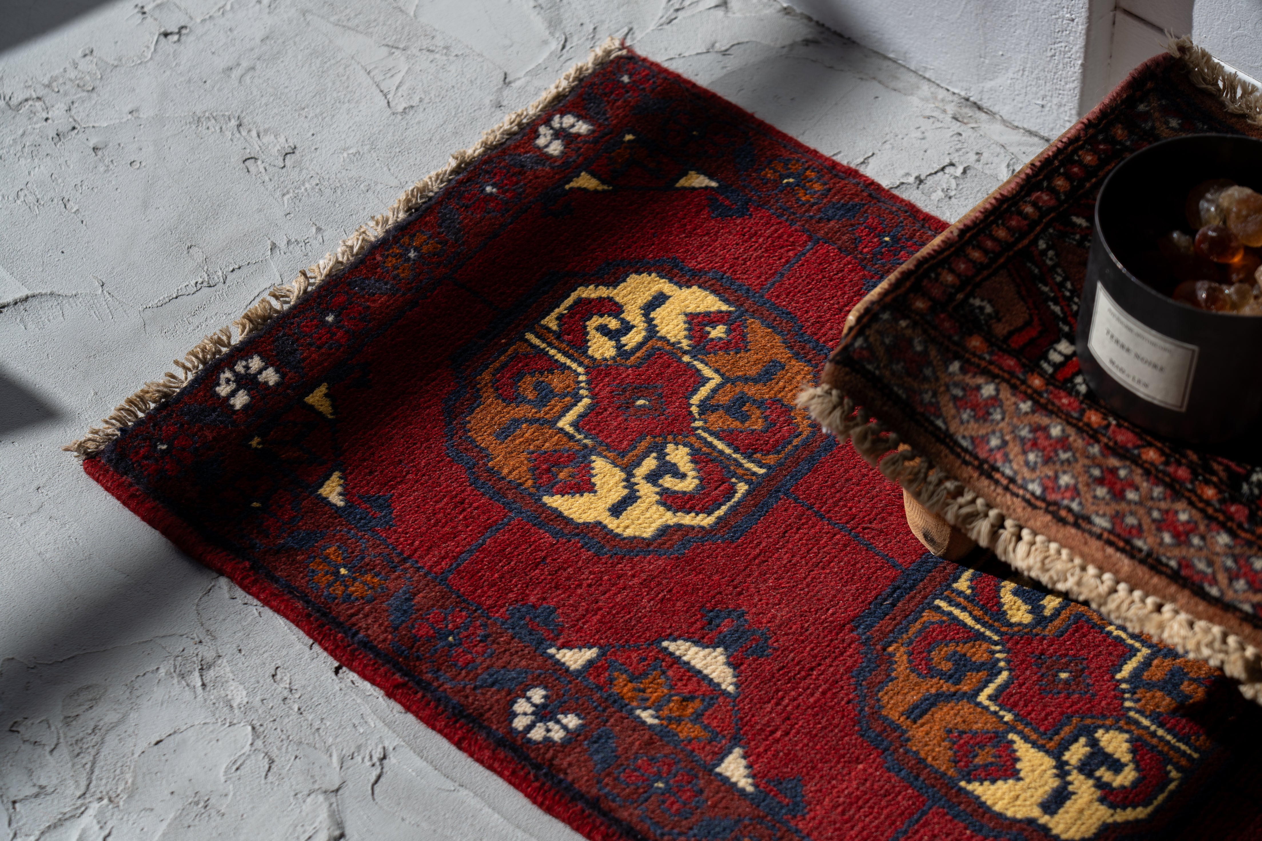 ヴィンテージラグ　トルクメン　スモールラグ トライバルラグ [トルクメン] 1970年代 / OR717 | ボー