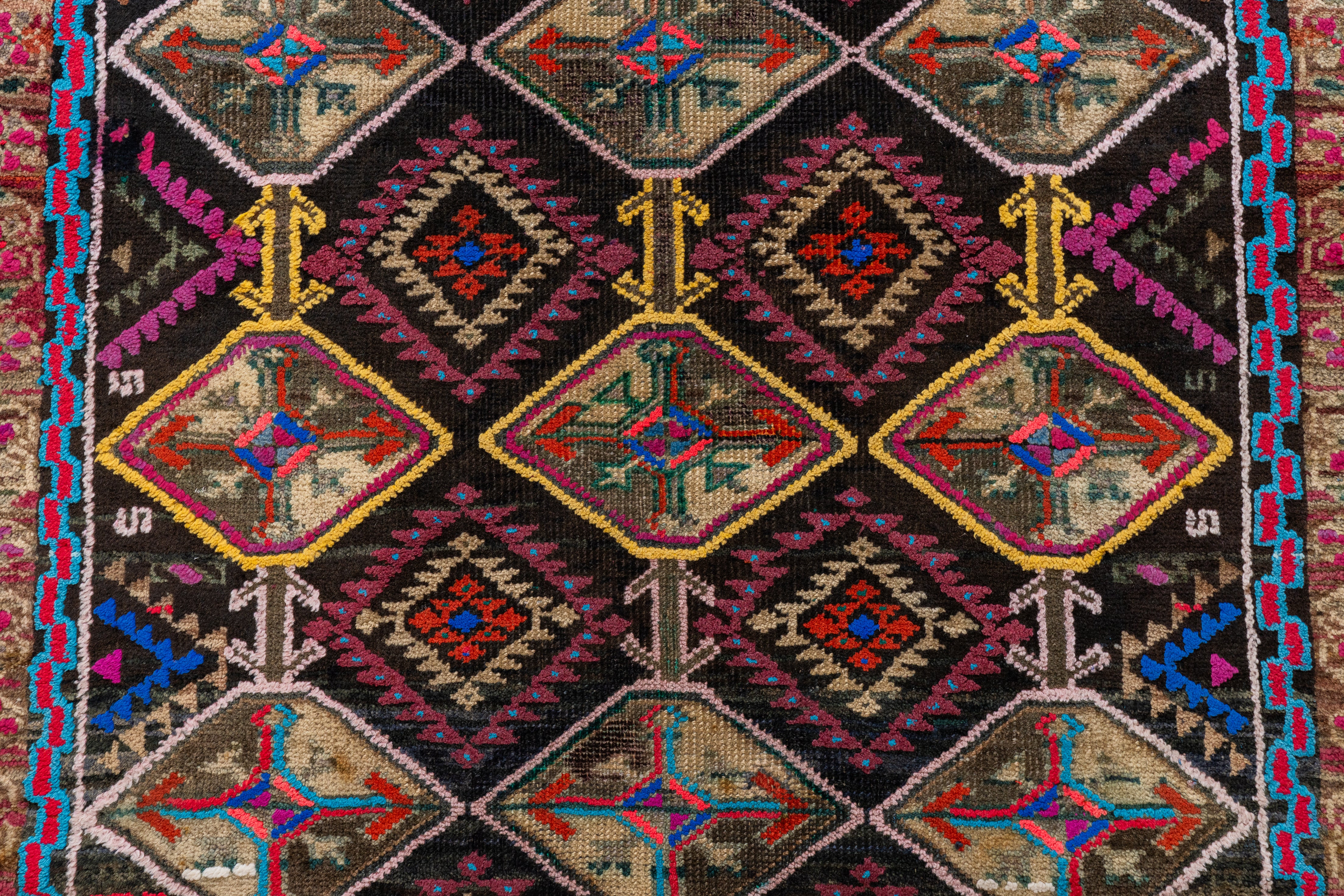 専用です。美品♪　漆黒のバルーチラグ　アフガニスタン　ビンテージ アフガニスタン 1990年代 トライバルラグ】バルーチラグ