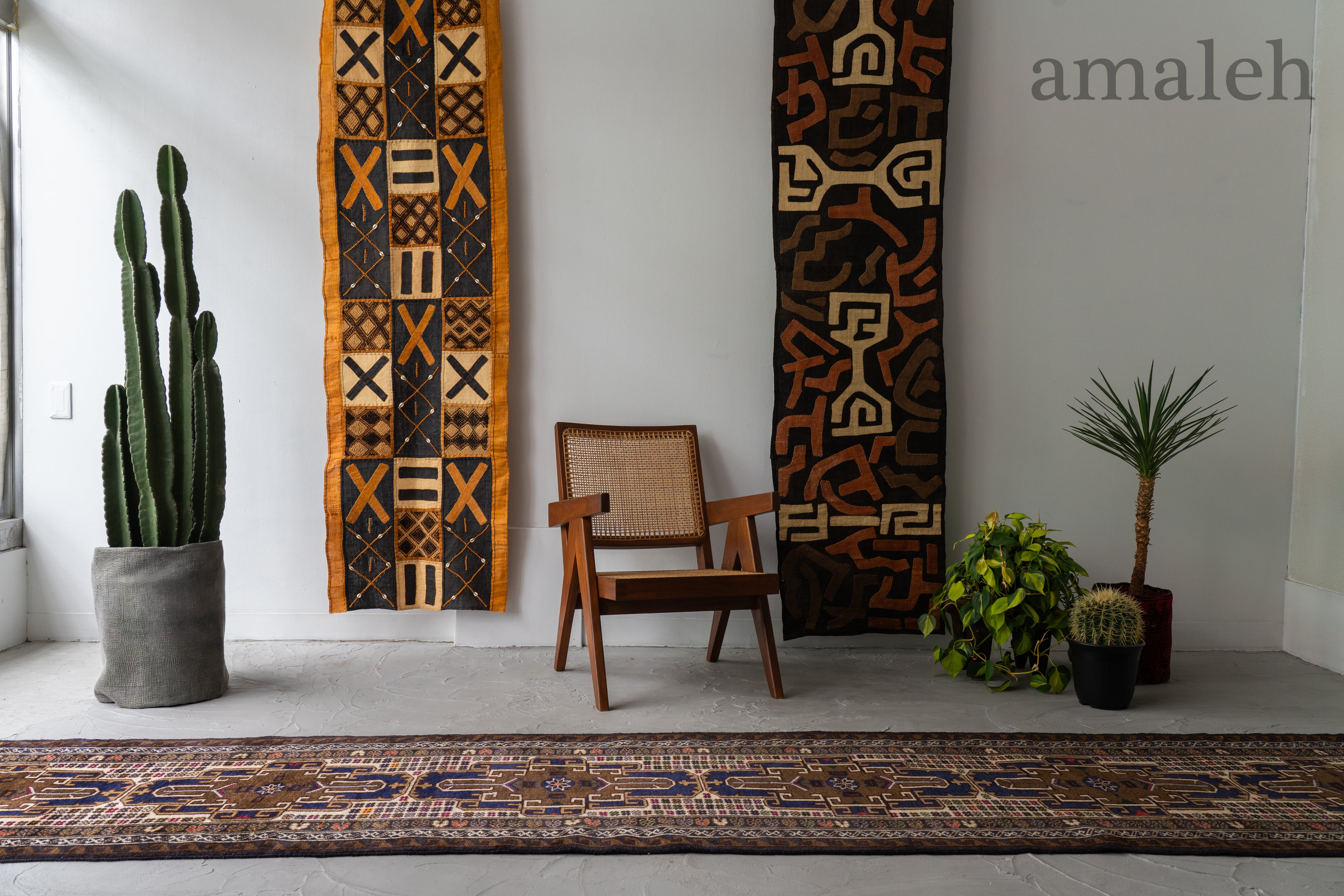 アフガニスタン産 1980年代 バルーチラグ】トライバルラグ