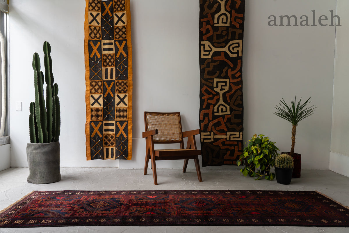 アフガニスタン産 1980年代 バルーチラグ】トライバルラグ