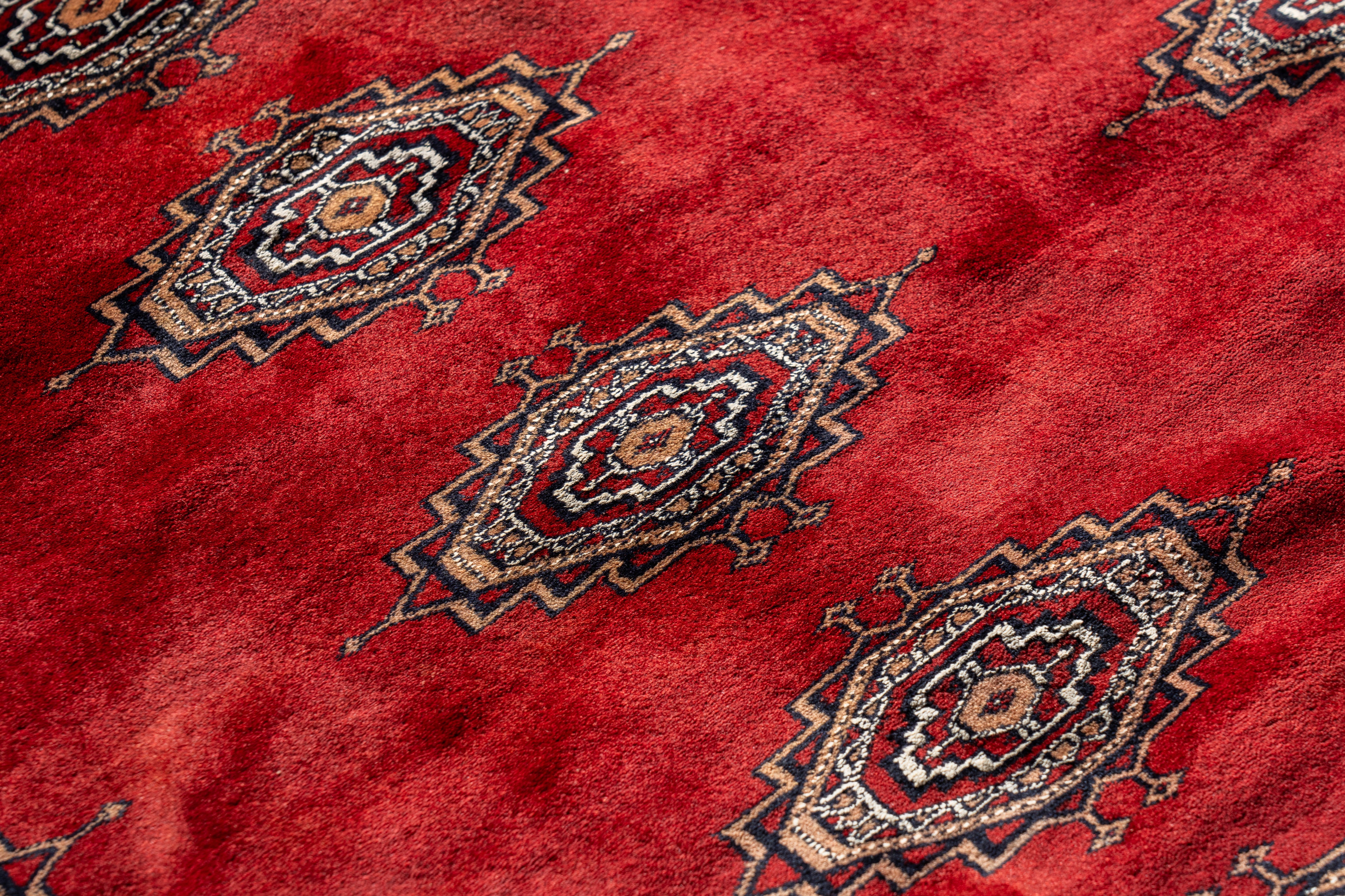 パキスタン産 1980年代 パキスタンラグ】織り絨毯-ヴィンテージ