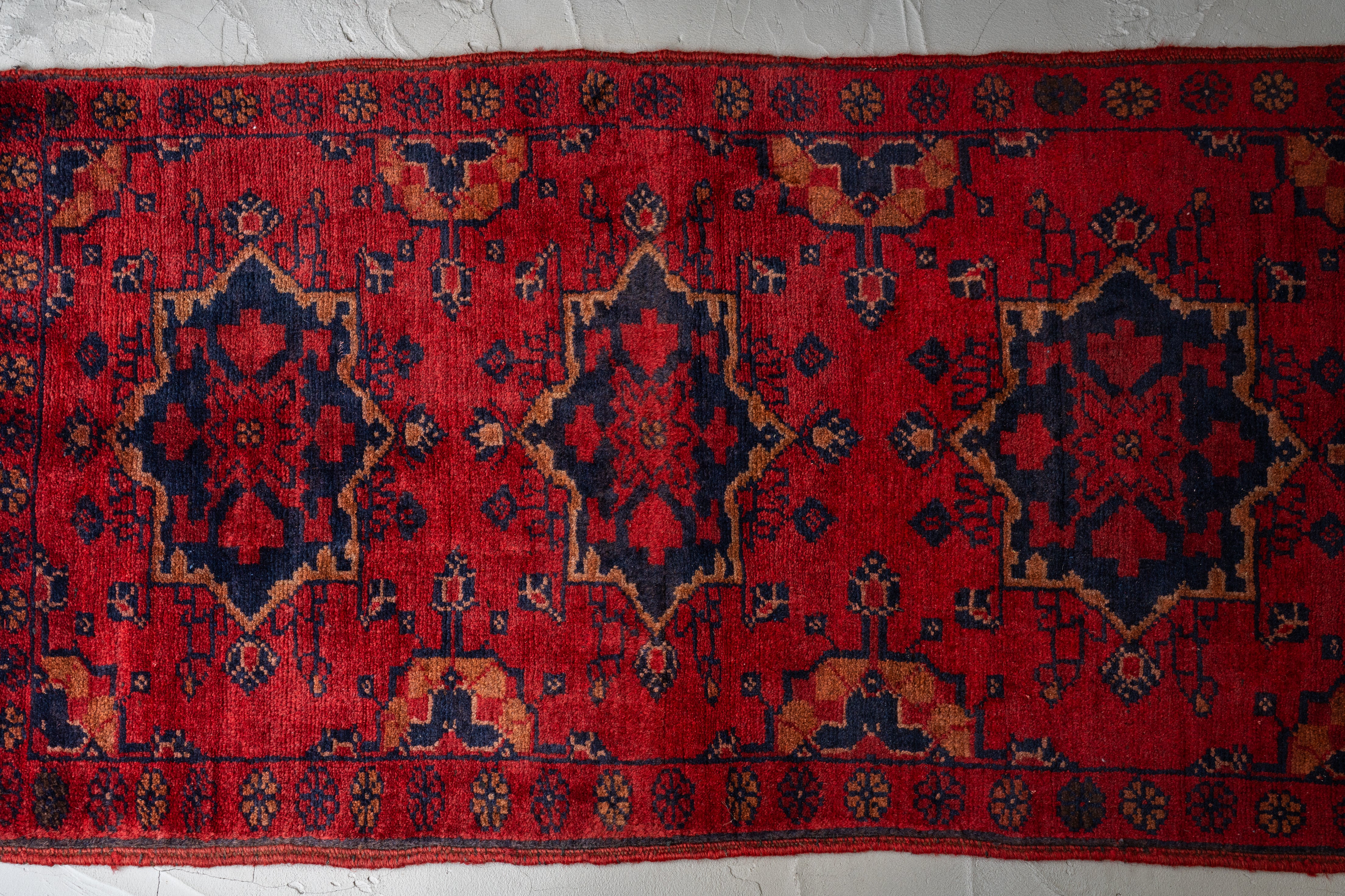 アフガニスタン産 1990年代 トルクメンラグ】トライバルラグ