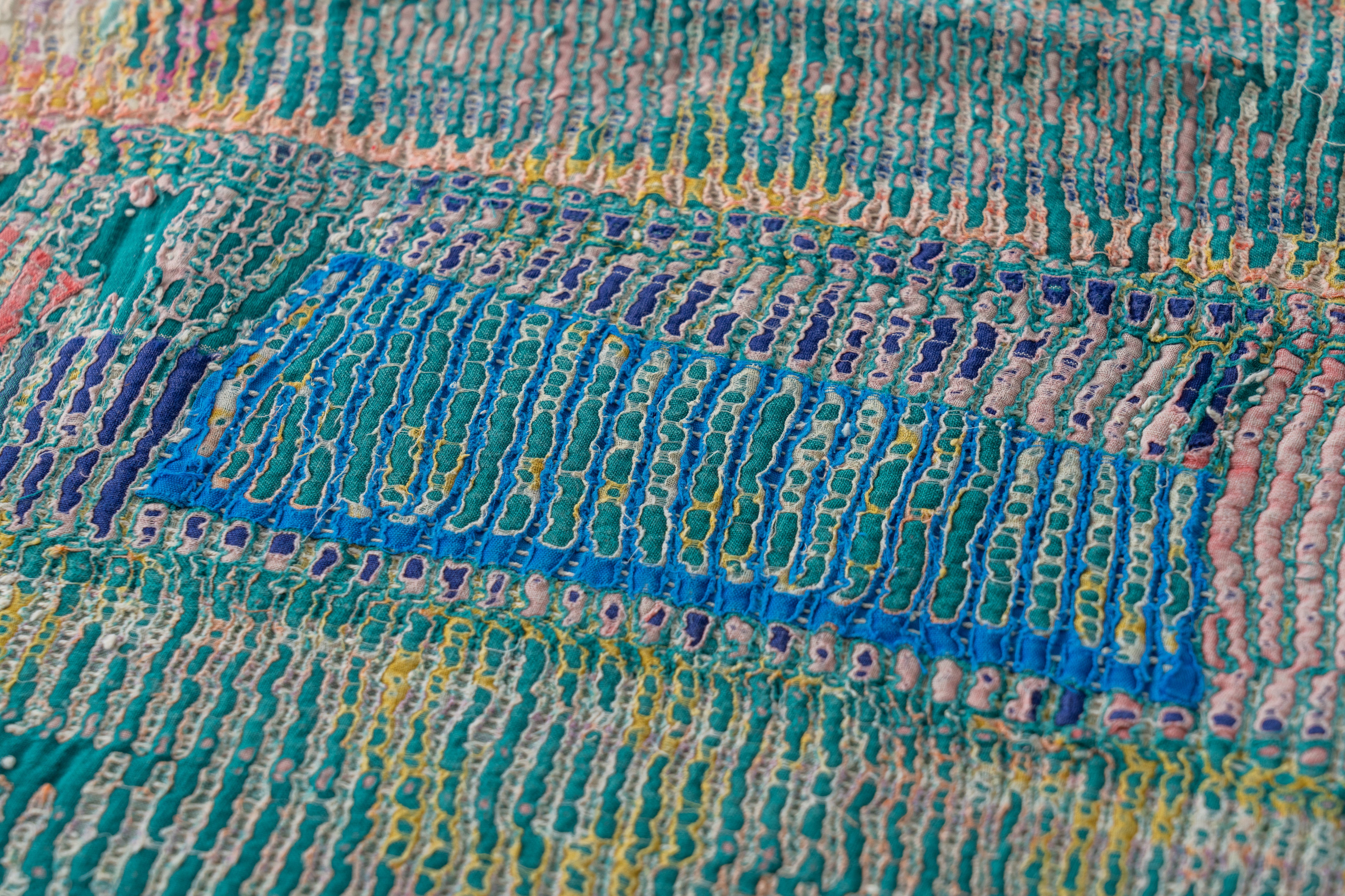 カンタキルト　ヴィンテージ　ラリーキルト 1点物】ホワイトヴィンテージカンタキルト ラリーキルト no121