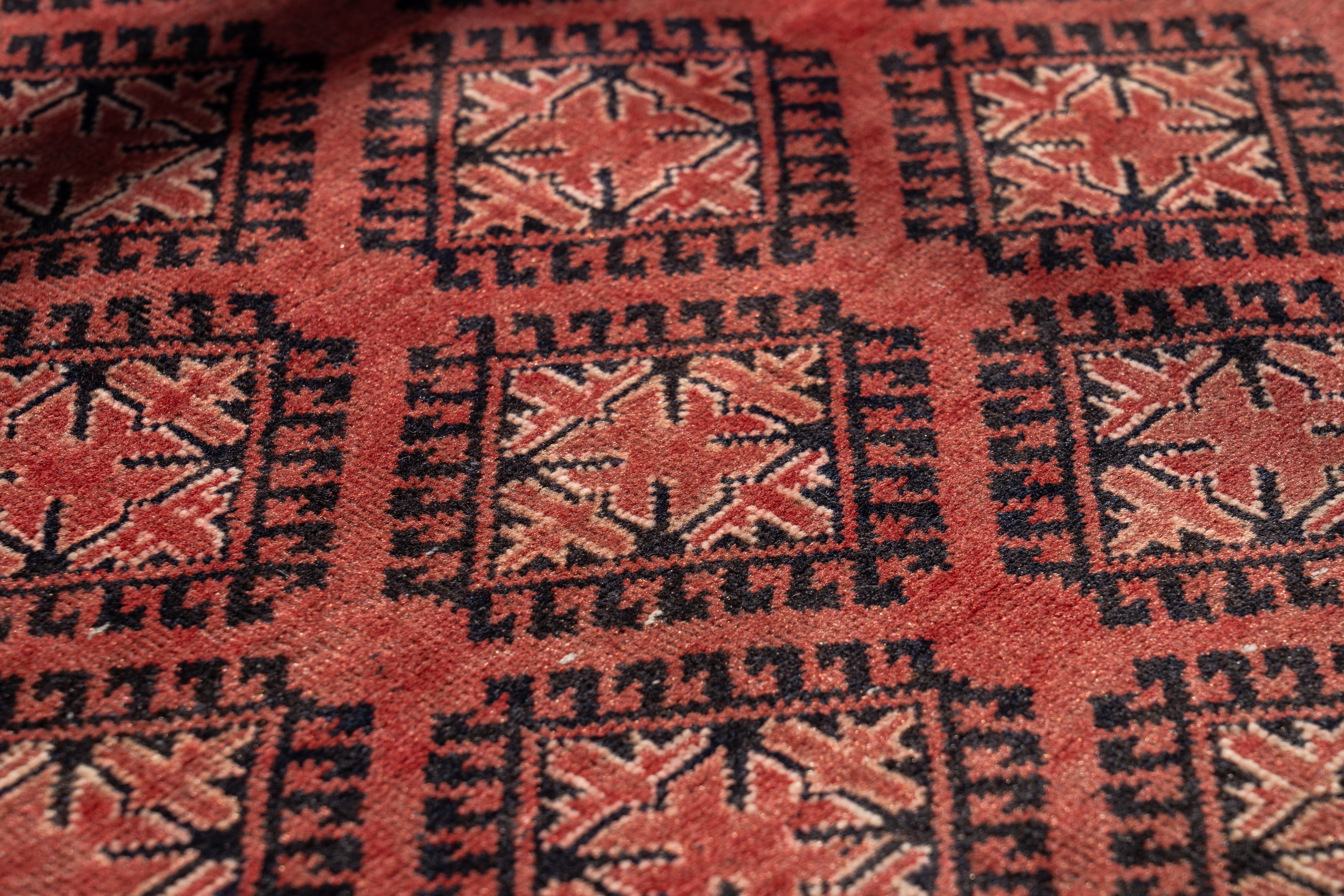 【1980's vintage】トルクメン族 アフガンラグ アフガニスタン産 1980年代 ヴィンテージラグ】トルクメン族