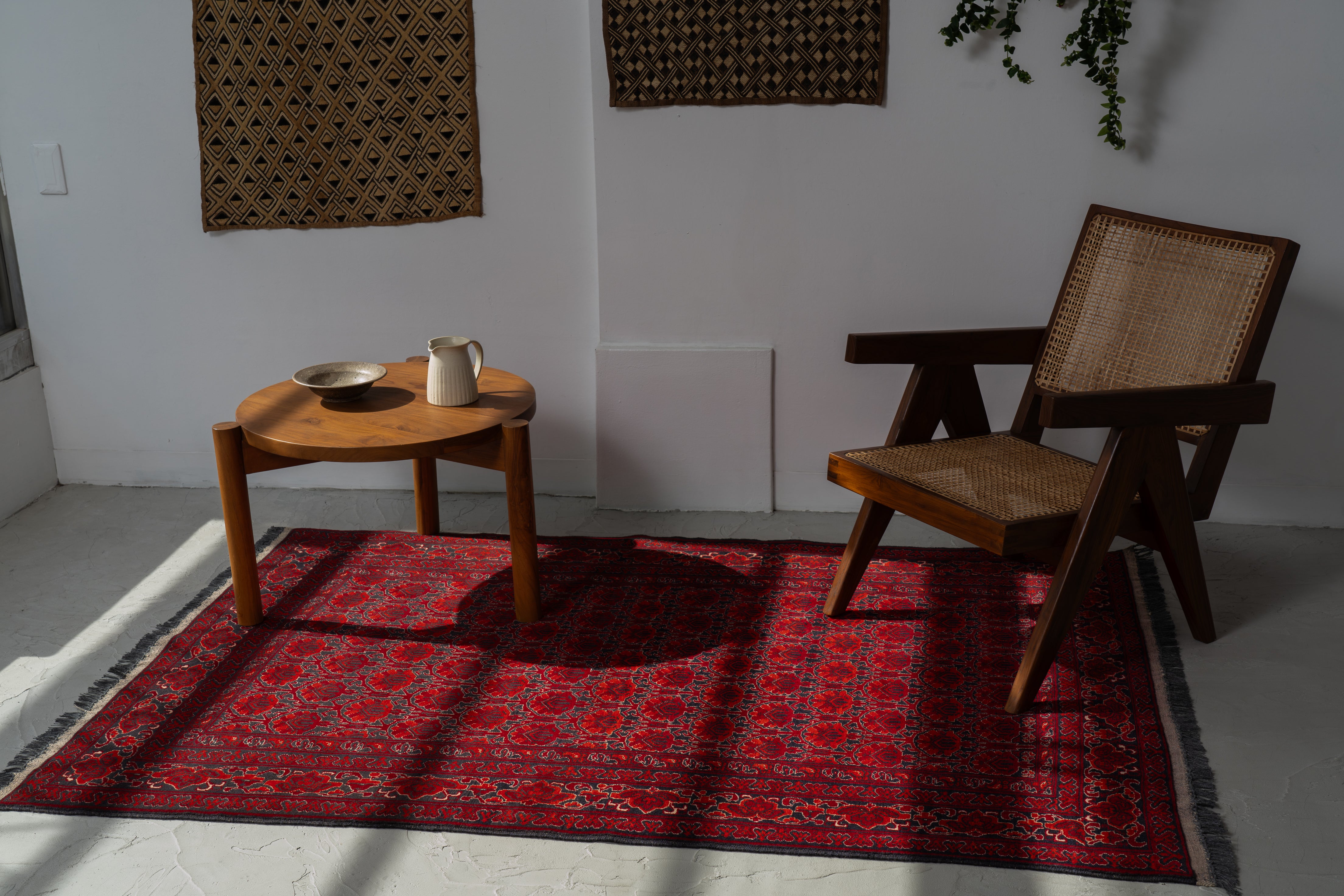 アフガニスタン産 1980年代 トルクメンラグ】トライバルラグ