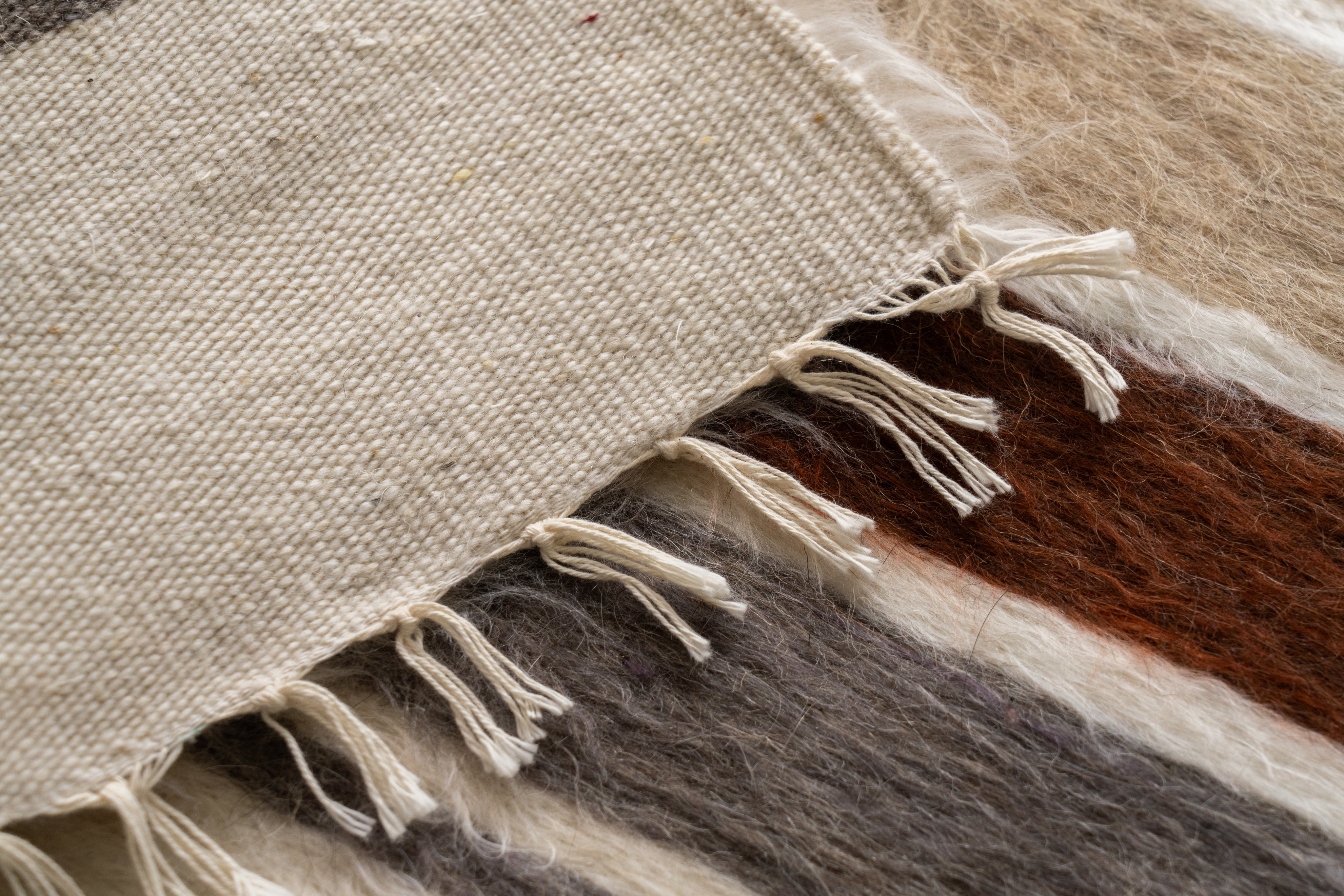 トルコ産 シールトバッターニエ】手織りブランケット-Siirt Battaniye