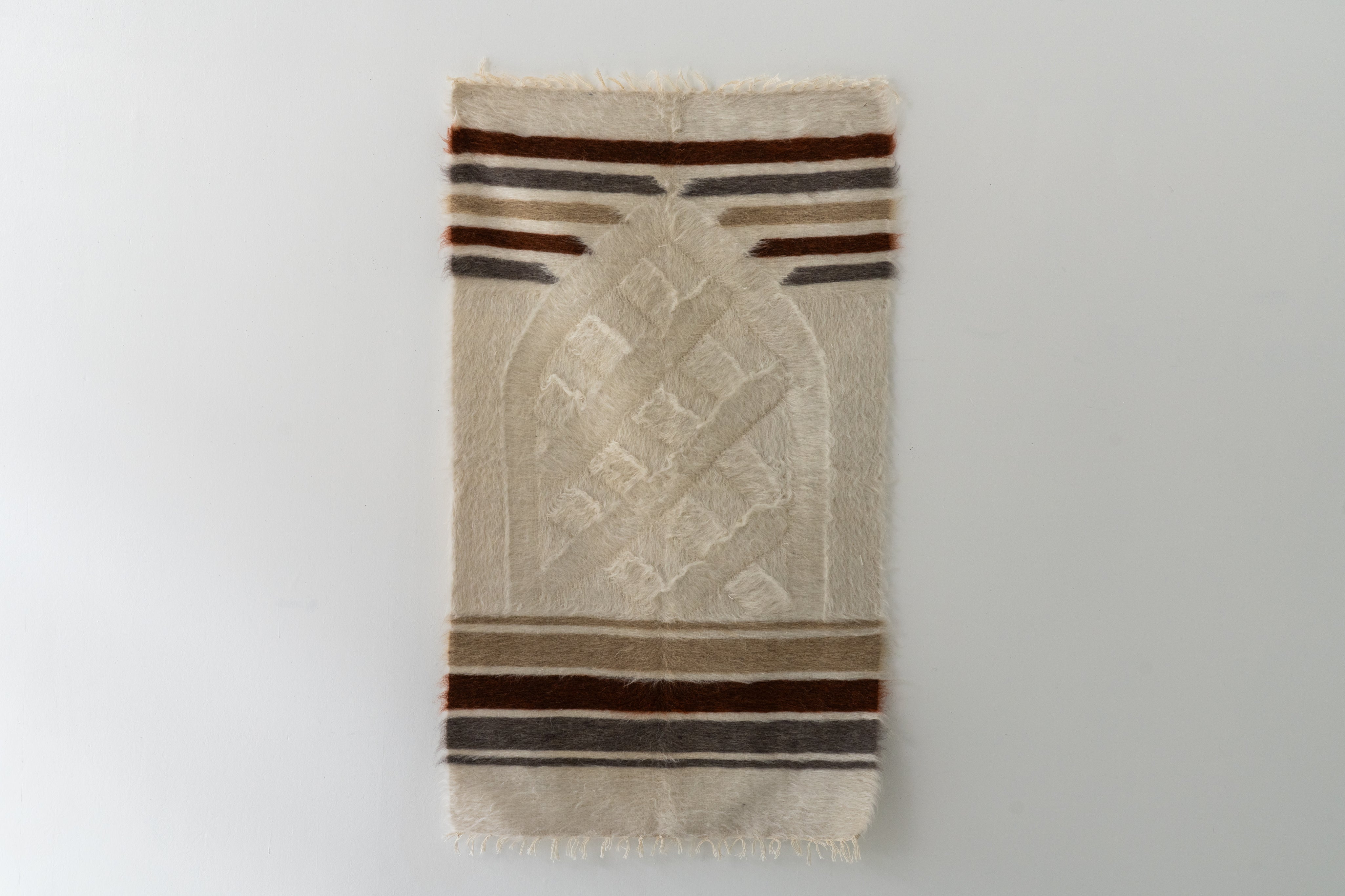 トルコ産 シールトバッターニエ】手織りブランケット-Siirt Battaniye