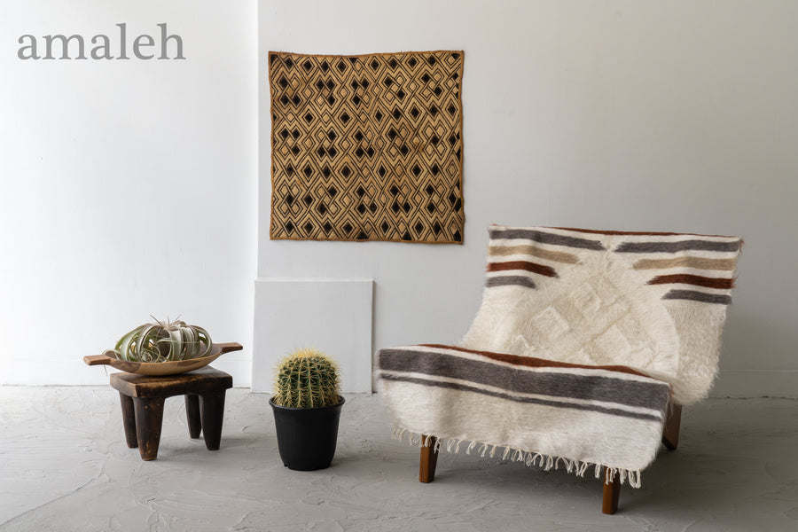 トルコ産 シールトバッターニエ】手織りブランケット-Siirt Battaniye