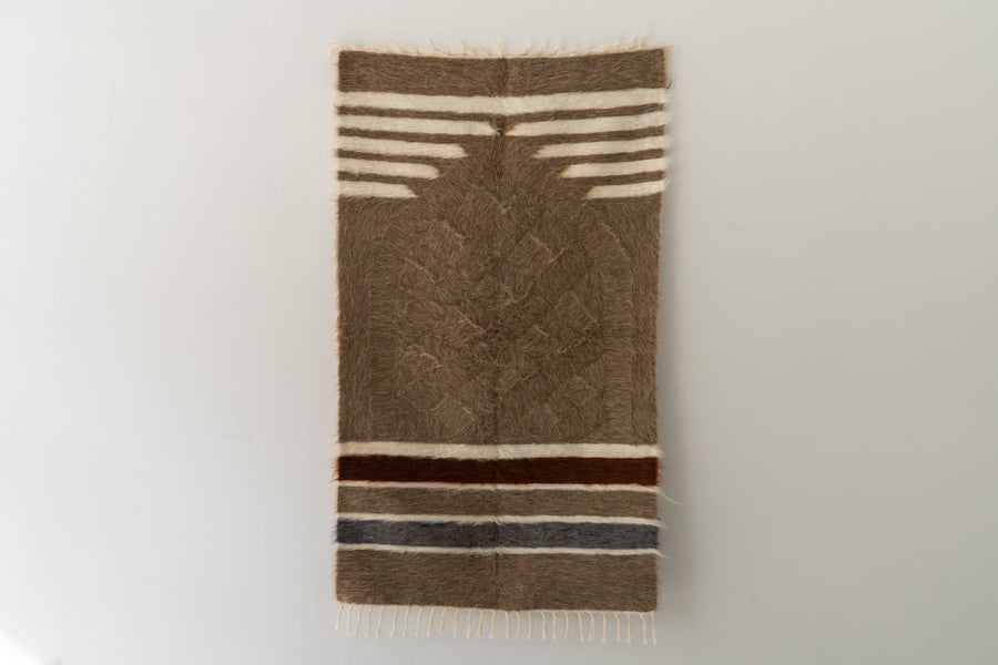 【新品美品】値下げしました！トルコ ヤギ毛のバッターニエ トルコ産 シールトバッターニエ】手織りブランケット-Siirt Battaniye