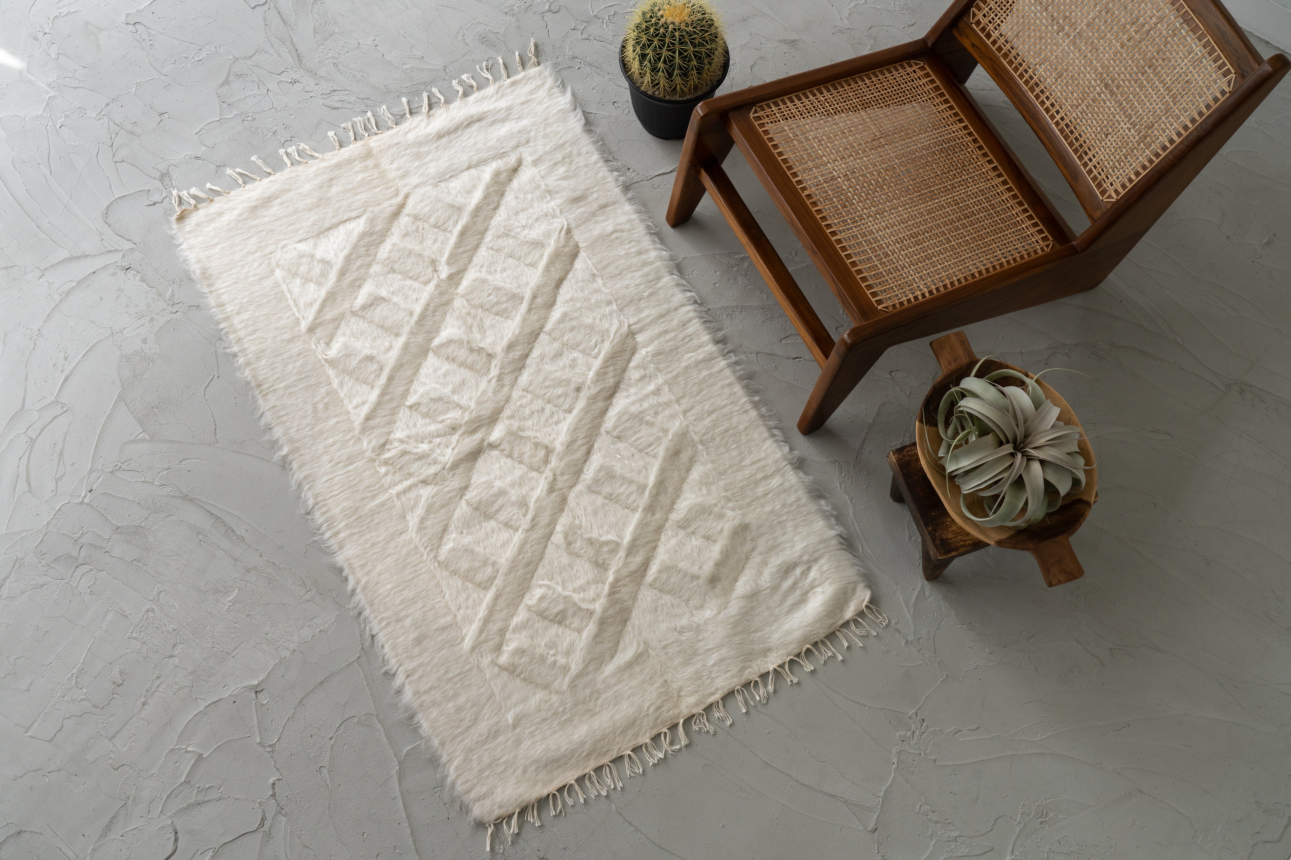 トルコ産 シールトバッターニエ】手織りブランケット-Siirt Battaniye