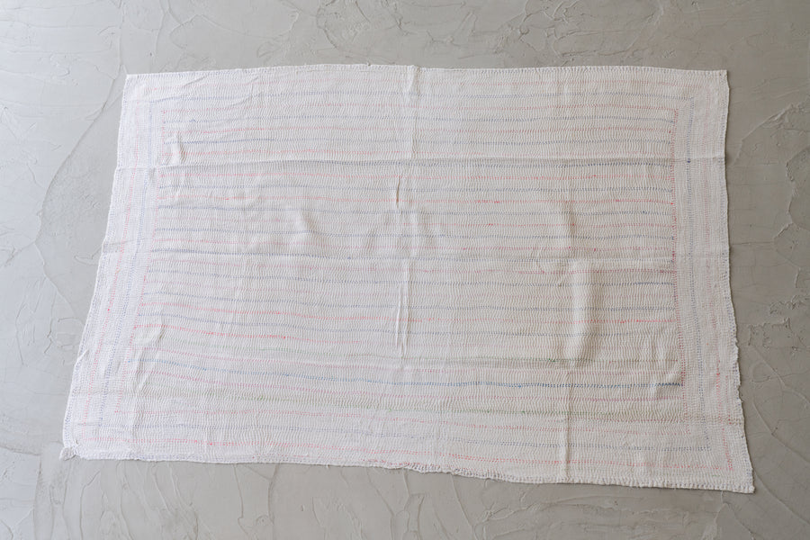 インド産　ヴィンテージ　カンタキルト　パッチワーク　手織り刺繍　手刺繍　ラリーキルト　ソファカバー　ヴィンテージ雑貨　民芸品　キルト専門店　amaleh