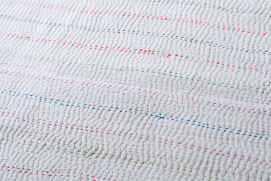 インド産　ヴィンテージ　カンタキルト　パッチワーク　手織り刺繍　手刺繍　ラリーキルト　ソファカバー　ヴィンテージ雑貨　民芸品　キルト専門店　amaleh