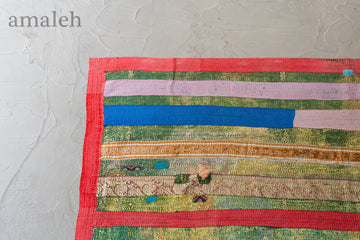 インドの手刺繍ヴィンテージカンタキルト・ラリーキルト-QUILT