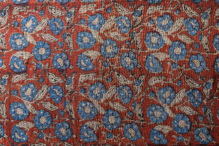 インド産　ヴィンテージ　カンタキルト　パッチワーク　手織り刺繍　手刺繍　ラリーキルト　ソファカバー　ヴィンテージ雑貨　民芸品　キルト専門店　amaleh