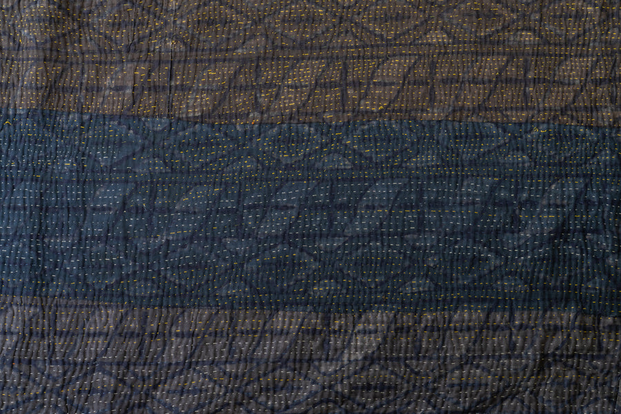 インド産　ヴィンテージ　カンタキルト　パッチワーク　手織り刺繍　手刺繍　ラリーキルト　ソファカバー　ヴィンテージ雑貨　民芸品　キルト専門店　amaleh