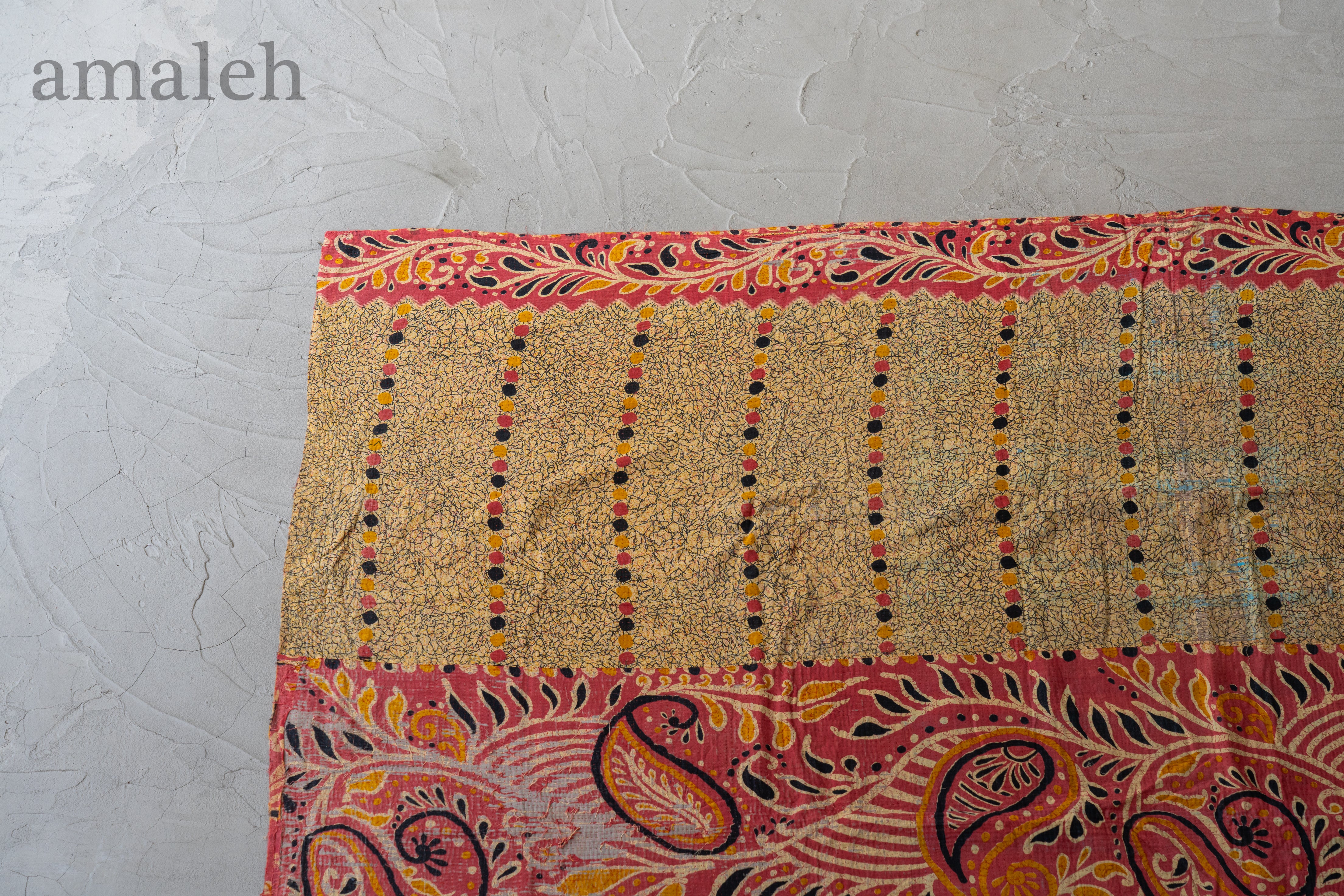 ヴィンテージカンタ　ラリーキルト　カンタキルト　カンタ刺繍　インド ヴィンテージカンタキルト 25 | Infinity Garden