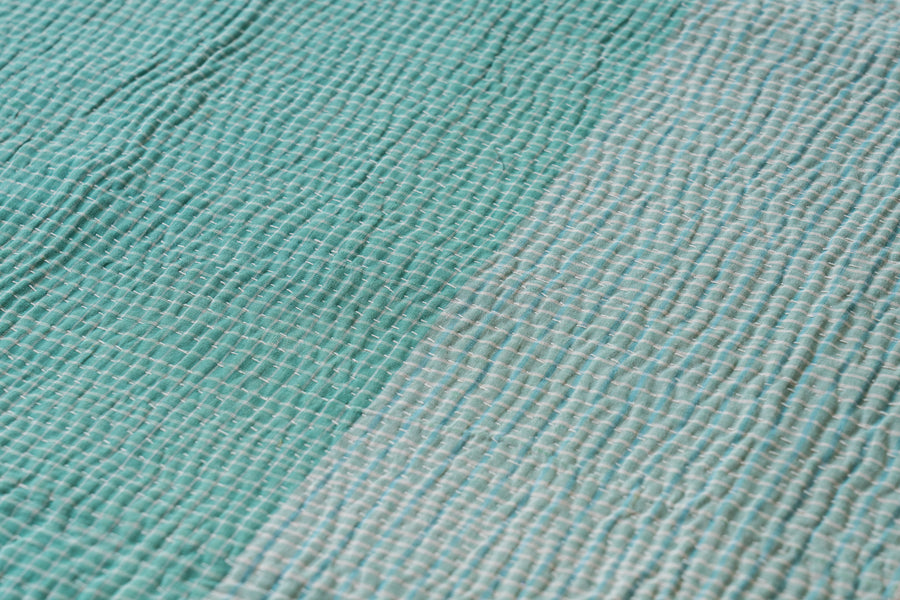 インド産　ヴィンテージ　カンタキルト　パッチワーク　手織り刺繍　手刺繍　ラリーキルト　ソファカバー　ヴィンテージ雑貨　民芸品　キルト専門店　amaleh