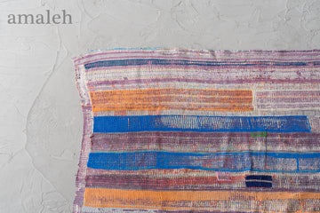 インド産　ヴィンテージ　カンタキルト　パッチワーク　手織り刺繍　手刺繍　ラリーキルト　ソファカバー　ヴィンテージ雑貨　民芸品　キルト専門店　amaleh
