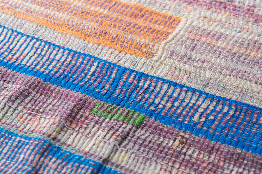 インド産　ヴィンテージ　カンタキルト　パッチワーク　手織り刺繍　手刺繍　ラリーキルト　ソファカバー　ヴィンテージ雑貨　民芸品　キルト専門店　amaleh