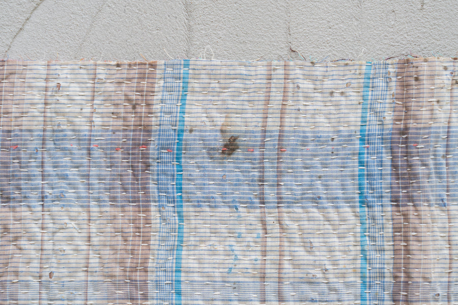 インド産　ヴィンテージ　カンタキルト　パッチワーク　手織り刺繍　手刺繍　ラリーキルト　ソファカバー　ヴィンテージ雑貨　民芸品　キルト専門店　amaleh
