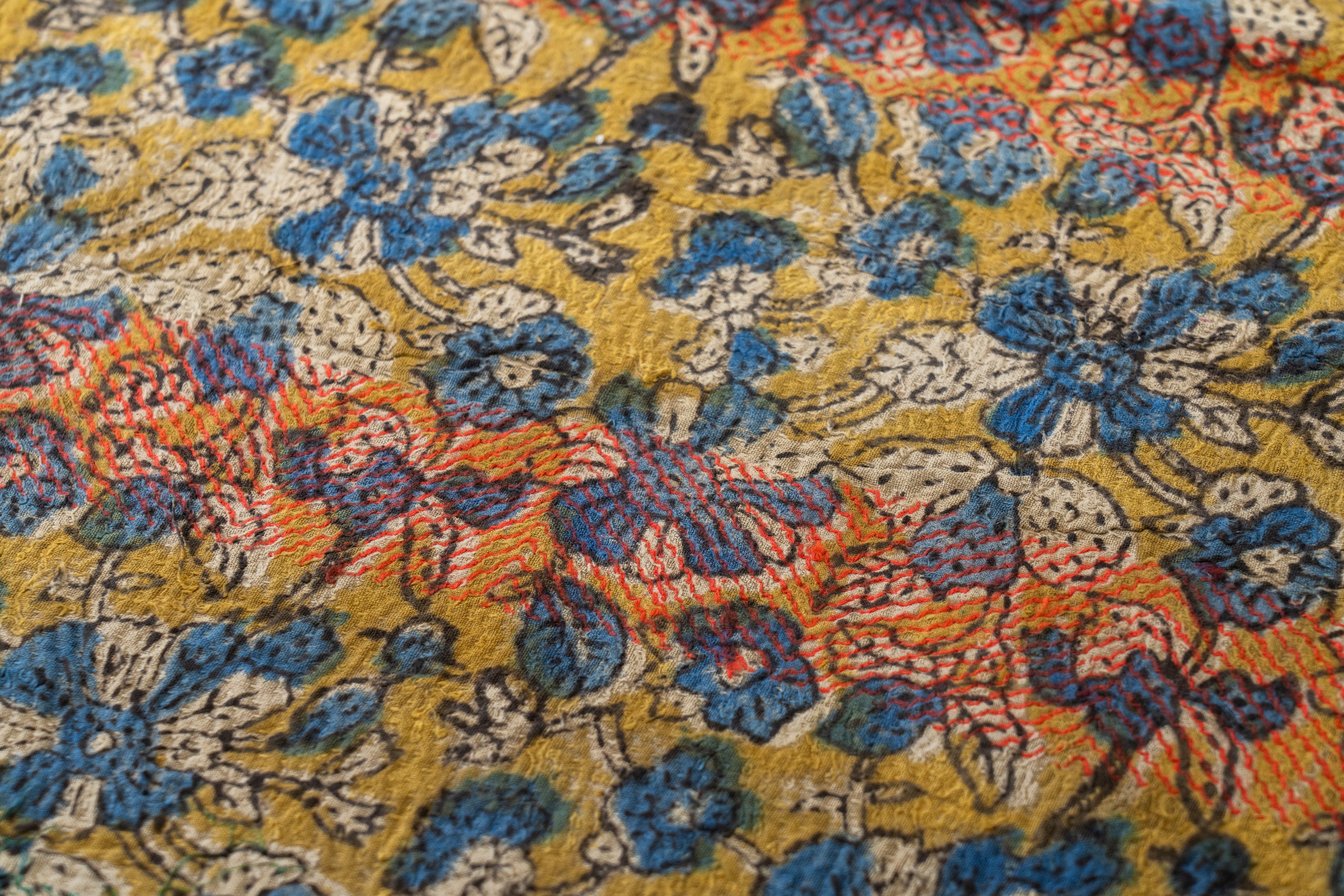 ヴィンテージ　カンタキルト/ラリーキルト インド産 カンタキルト・ラリーキルト】ヴィンテージラグ専門店 amaleh