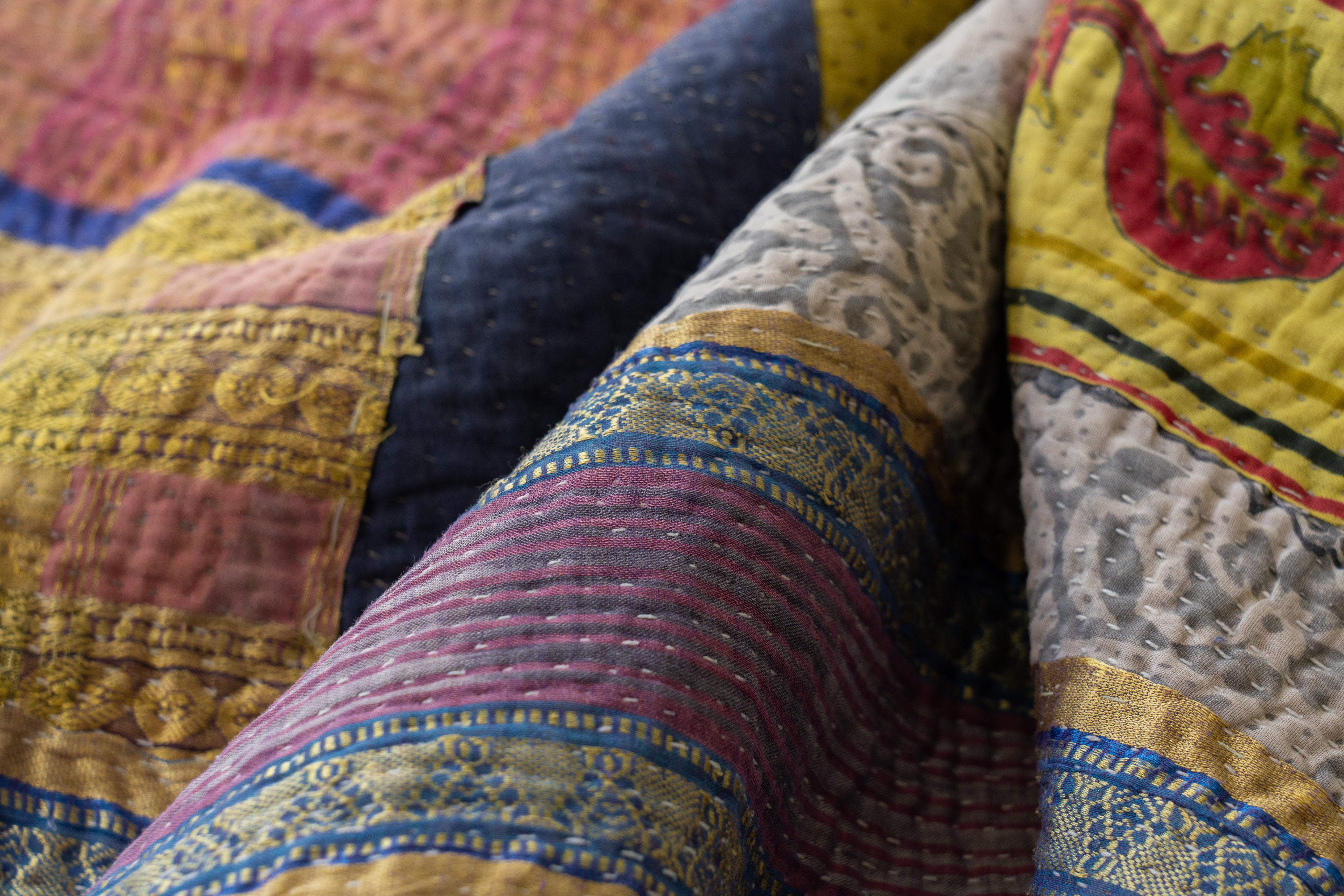 インド産 カンタキルト・ラリーキルト】ヴィンテージラグ専門店