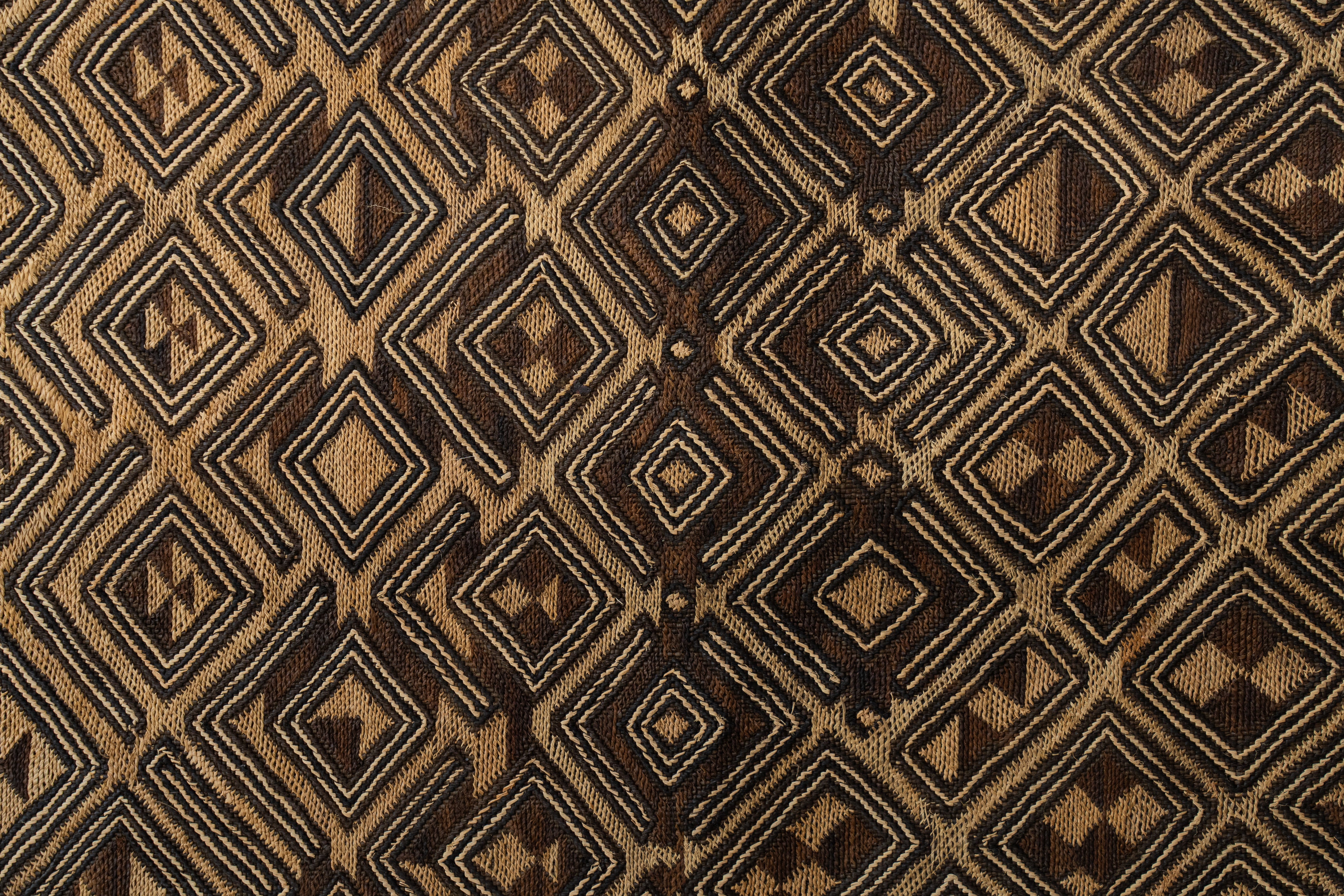 クバ布 クバクロス ビンテージ クバ王国伝統のクバクロス-KUBA TEXTILES】クバ布-草ビロード