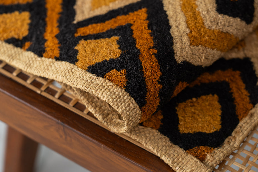 クバクロス 民藝布 クバ王国伝統のクバクロス-KUBA TEXTILES】クバ布-草ビロード