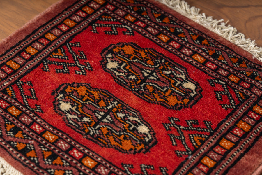 パキスタン産　ミニラグ　ヴィンテージラグ　手織りラグ　手織り絨毯　トライバルラグ　ミニラグ