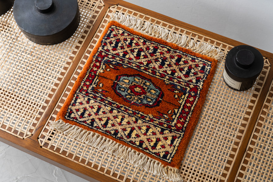 amaleh ヴィンテージラグ 1990s パキスタン産 1990年代 ヴィンテージミニラグ】手織り絨毯