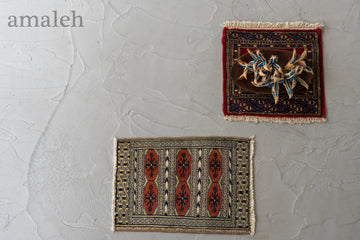 ヴィンテージラグ　ラクダ　ミニラグ　9/23-27発送出来ません！ MINI RUG-ミニラグ】ヴィンテージラグ専門店amaleh-トライバル