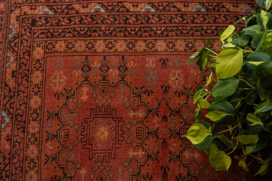 アフガニスタン産 1980年代 トルクメンラグ】トライバルラグ