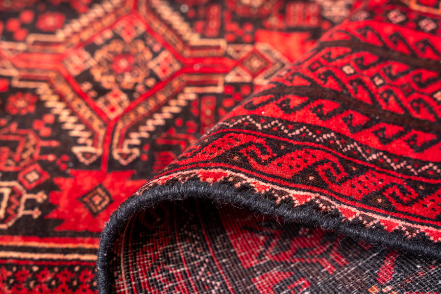 1980年代　イラン産　ペルシャ絨毯　ヴィンテージラグ　バルーチ族　バルーチラグ　手織りラグ