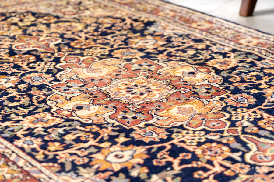 1980年代　パキスタン産　ヴィンテージラグ 　パキスタンラグ　メダリオン　手織りラグ　絨毯