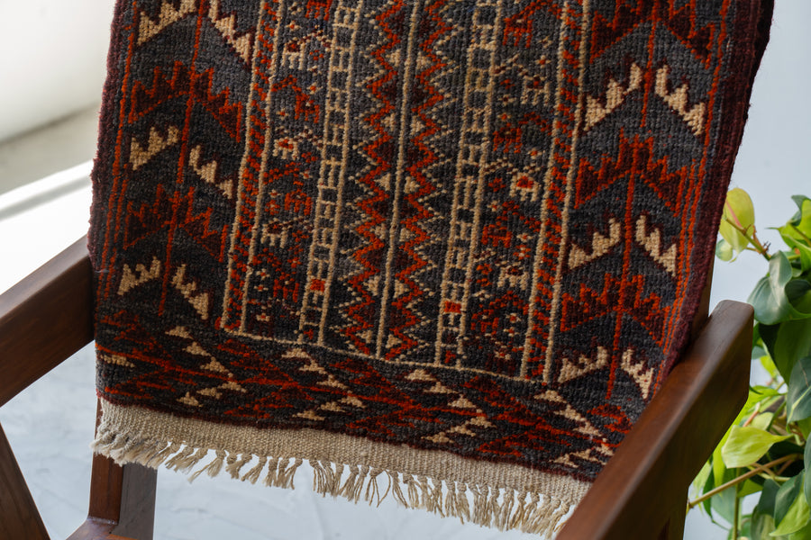 アフガニスタン産 1980年代 トライバルラグ】バルーチラグ