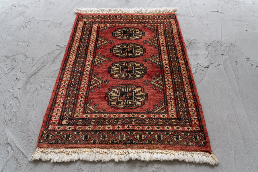 パキスタン産 1980年代 パキスタンラグ】手織り絨毯-ヴィンテージラグ