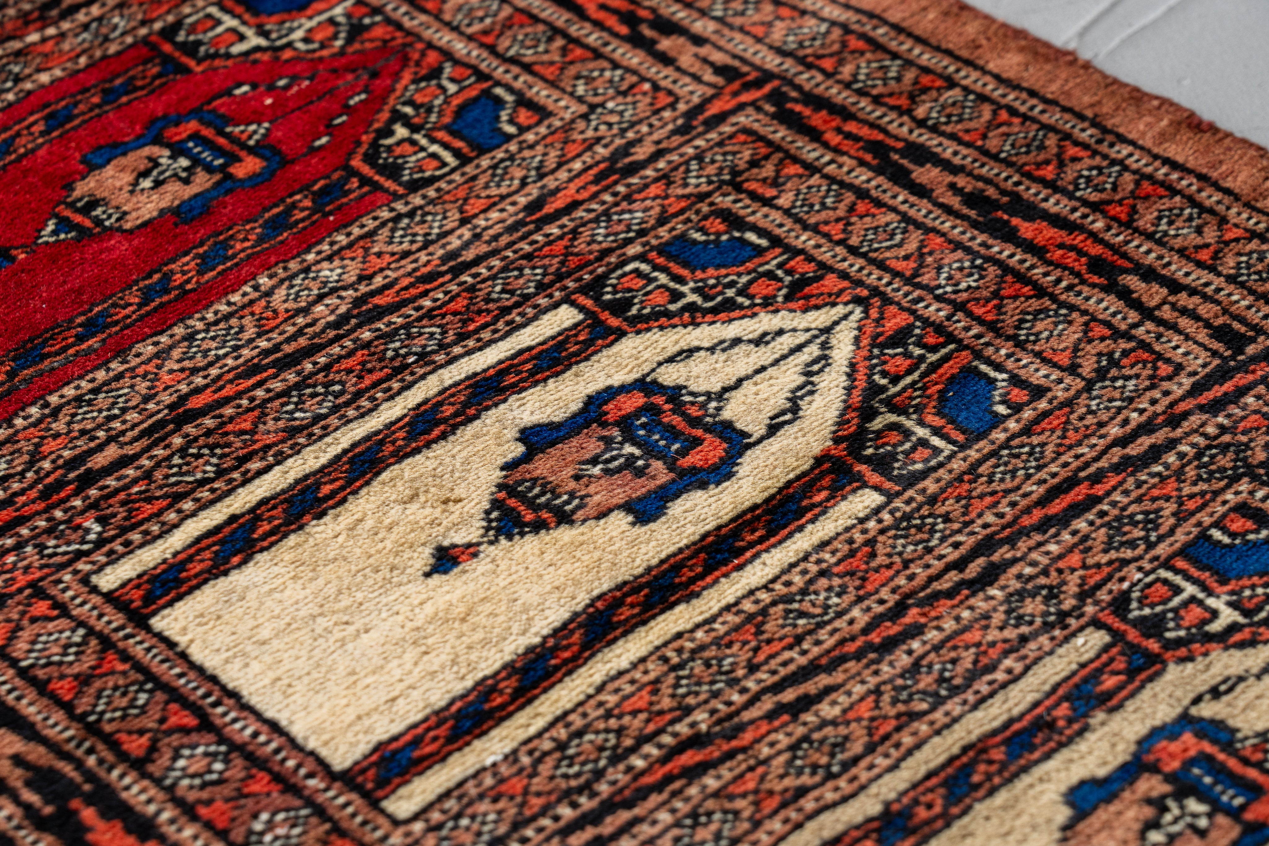 パキスタン産 1980年代 手織り絨毯】パキスタンラグ-ヴィンテージラグ