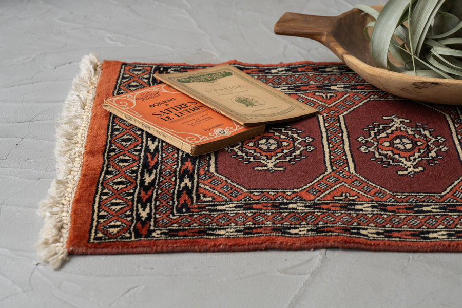 パキスタン産 1990年代 手織り絨毯】パキスタンラグ-ヴィンテージラグ