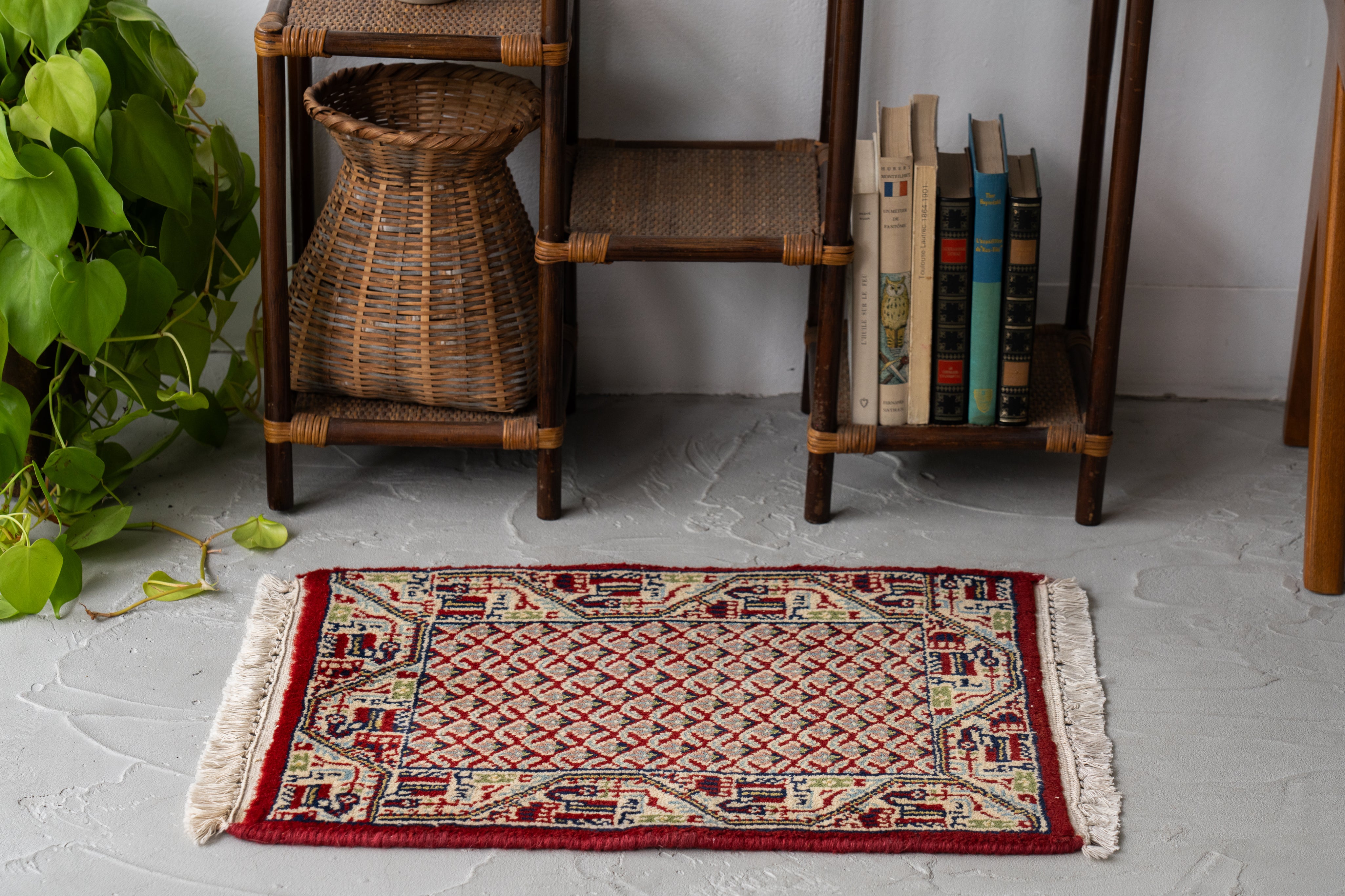 インド産 1990年代 ギャッベ】手織り絨毯-ヴィンテージラグ専門店