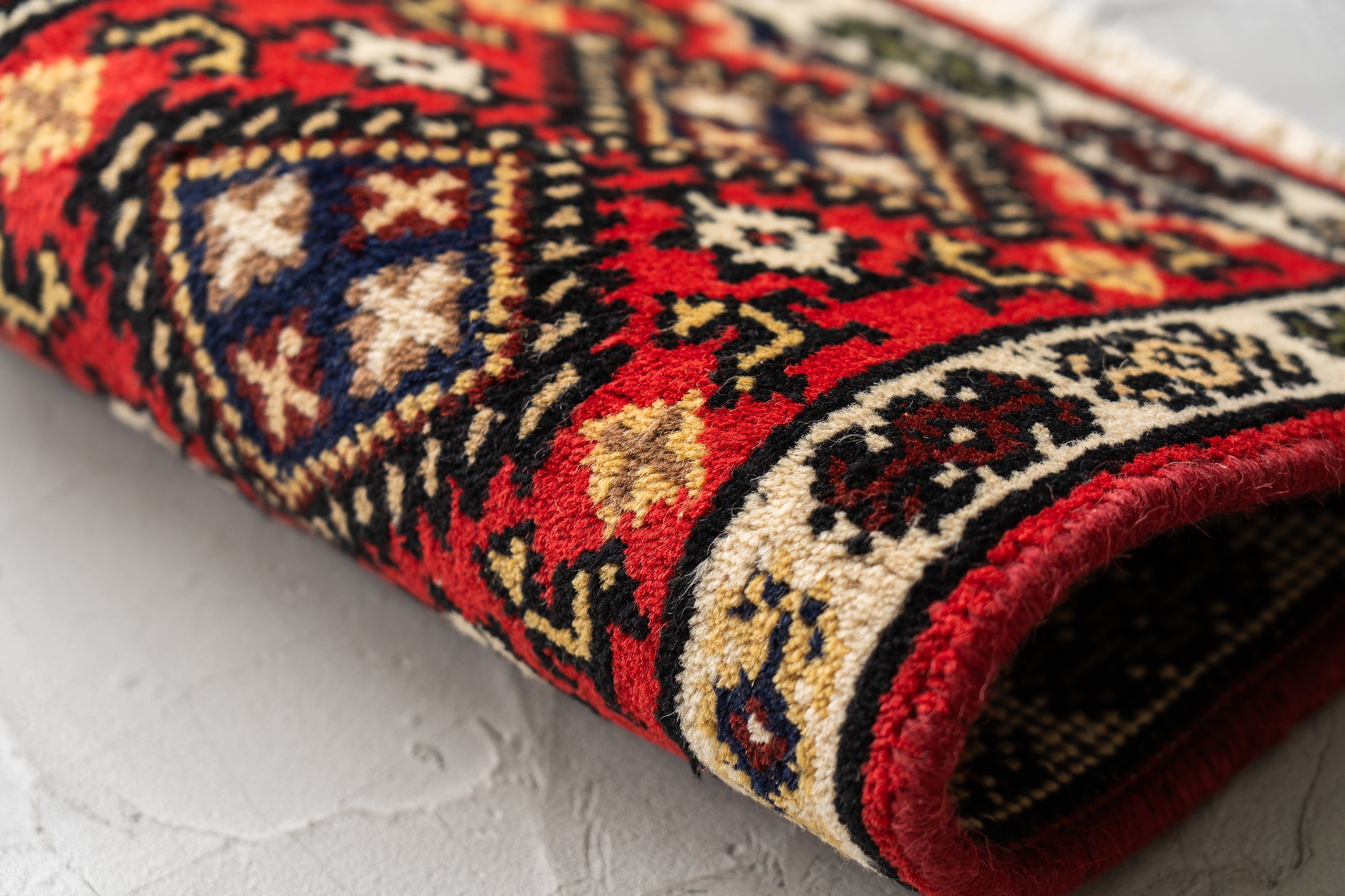 インド産 1990年代 ギャッベ】手織り絨毯-ヴィンテージラグ専門店