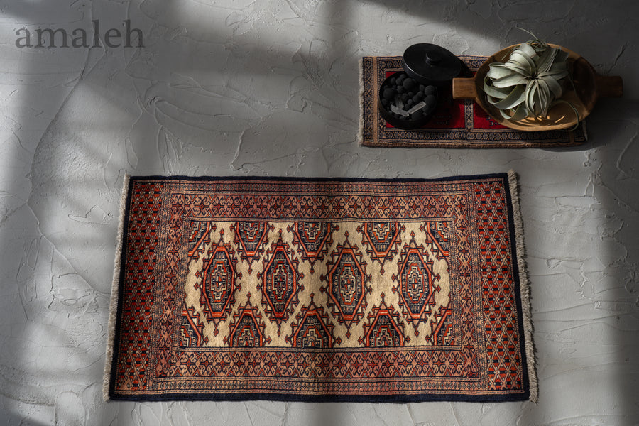 パキスタン産 1990年代 手織り絨毯】パキスタンラグ-ヴィンテージラグ