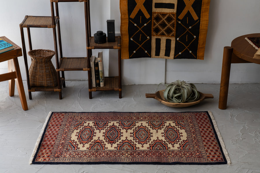 パキスタン産 1990年代 手織り絨毯】パキスタンラグ-ヴィンテージラグ