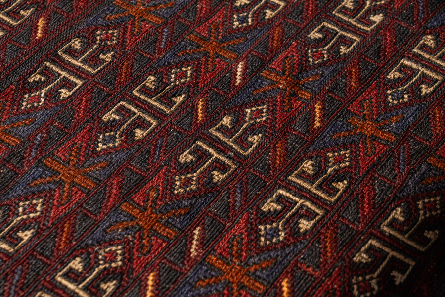 アフガニスタン 2000年代 ヴィンテージキリム】トライバルラグ