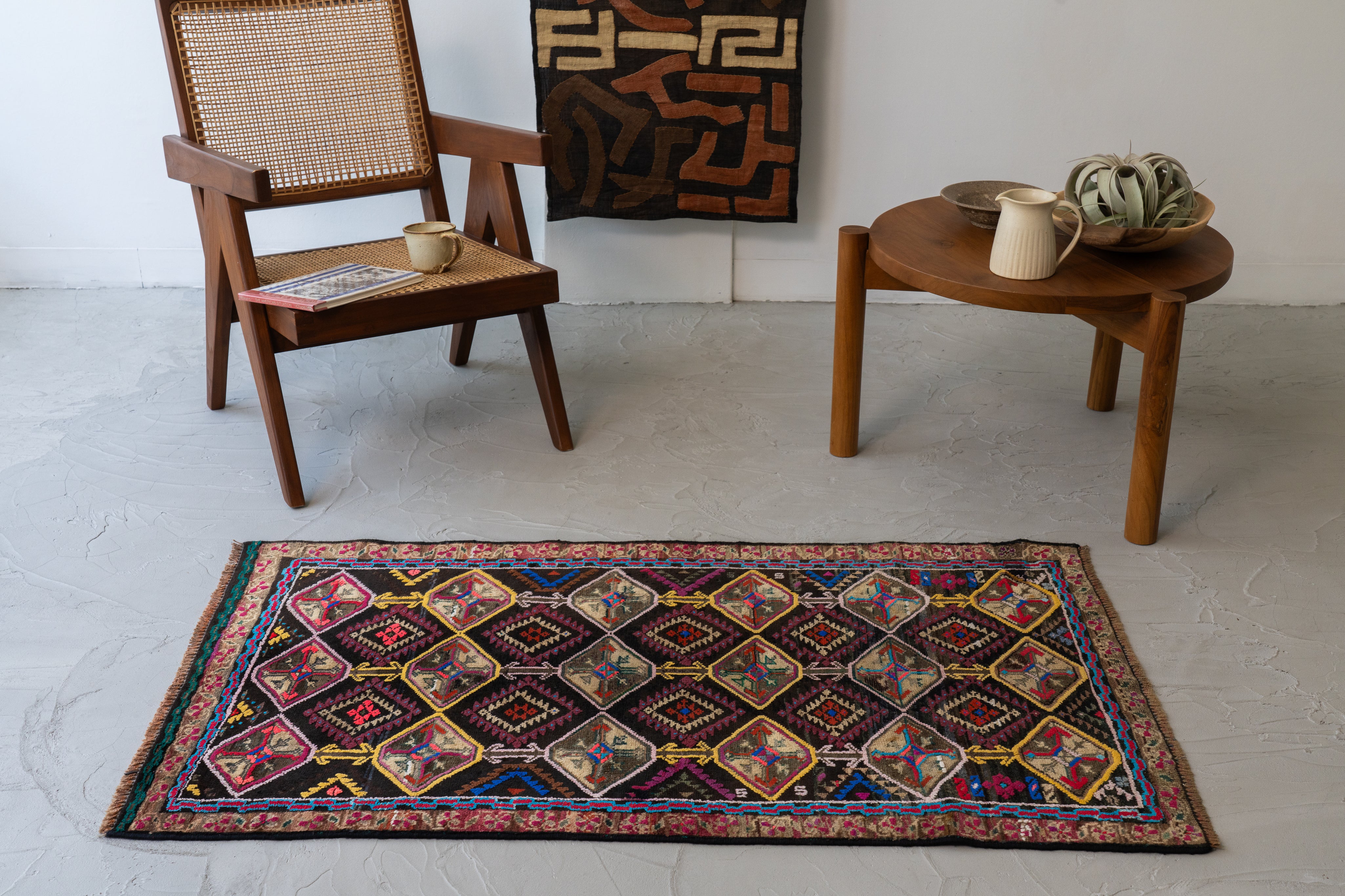 アフガニスタン 1990年代 トライバルラグ】バルーチラグ-ヴィンテージ