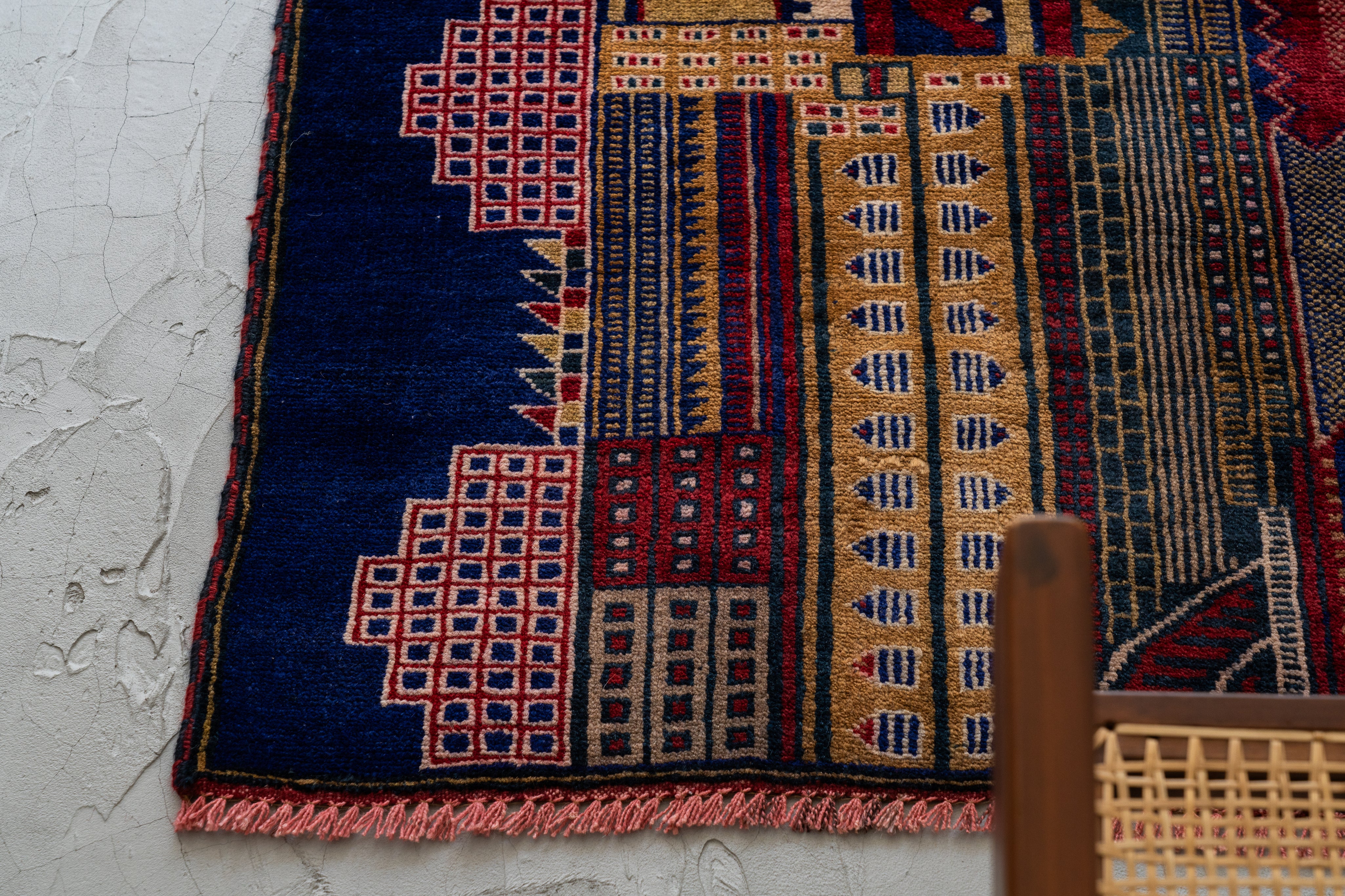 専用です。美品♪　漆黒のバルーチラグ　アフガニスタン　ビンテージ アフガニスタン 1990年代 トライバルラグ】バルーチラグ