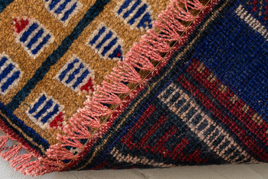 専用です。美品♪　漆黒のバルーチラグ　アフガニスタン　ビンテージ アフガン バルーチラグ A[生活雑貨とアンティークのオンライン